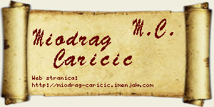 Miodrag Caričić vizit kartica